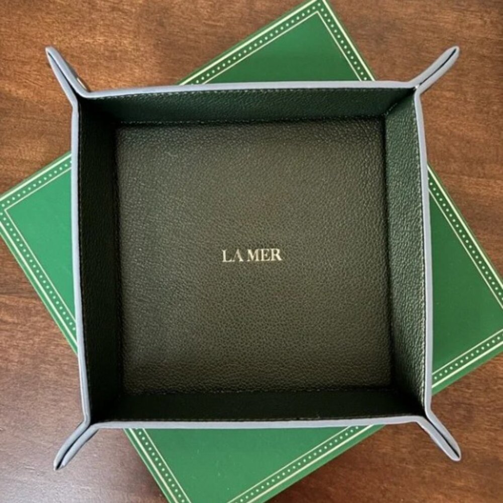 NWT La Mer Luxurious Teal/Emerald Green and Blue Valet Catch-All Tray